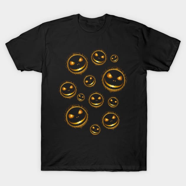 Halloween pumpkins glowing T-Shirt by Patrol